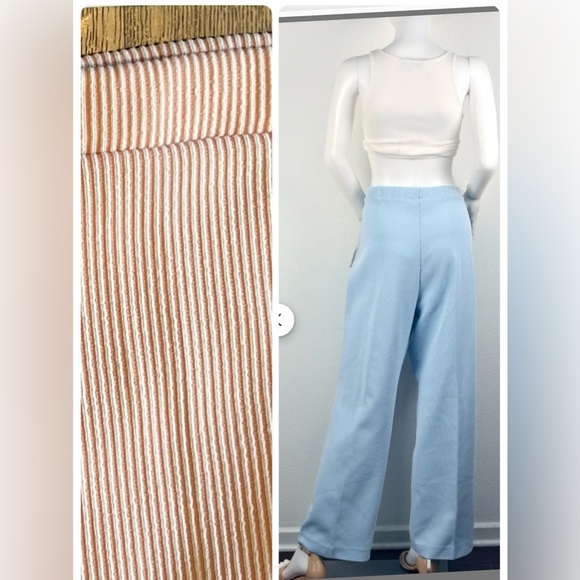Vintage 70s Pinstripe High Waist Wide Leg Pant - Picture 16 of 16